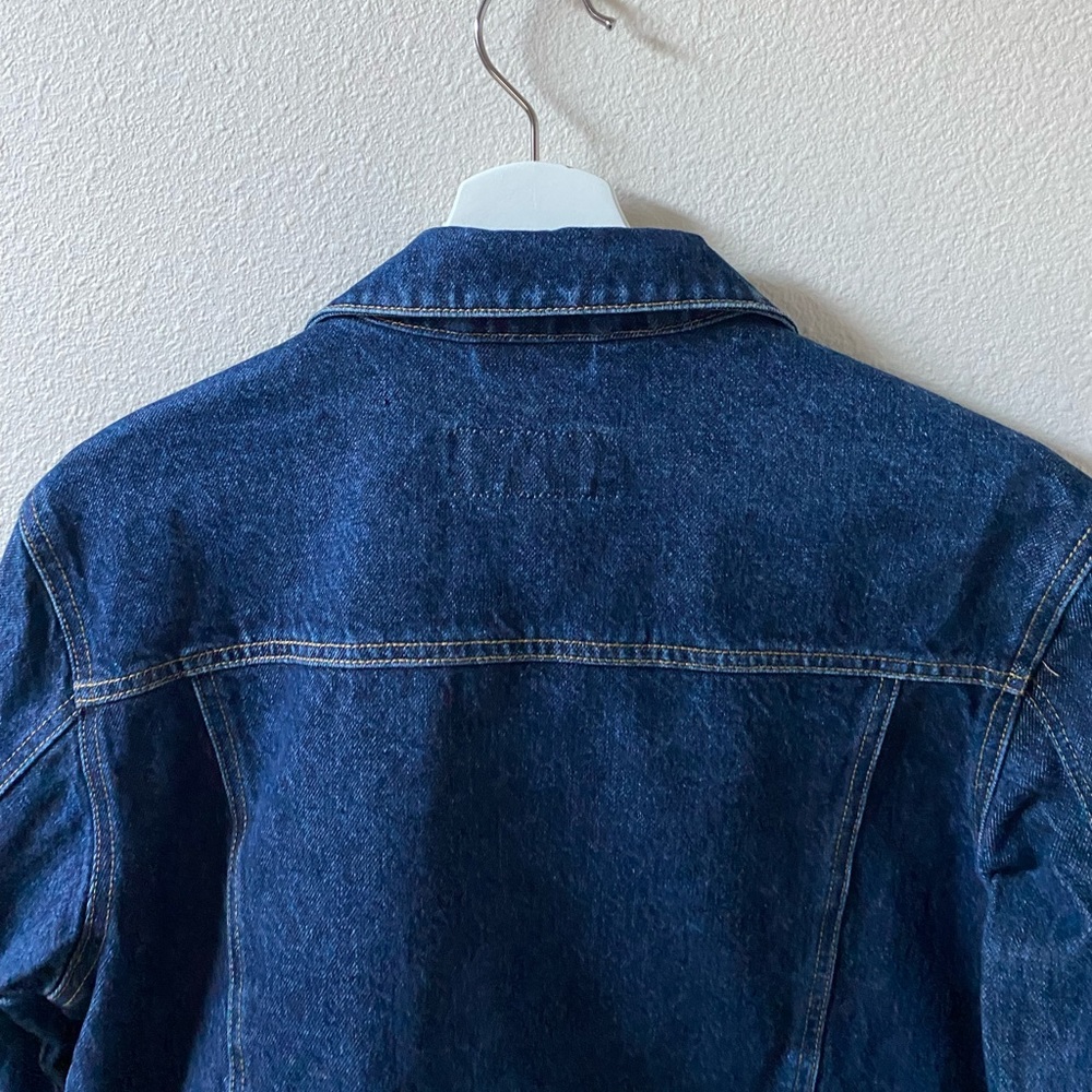 EUC Y2K Old Navy Blue Jeans Dark Wash Denim Jacket (Size:M) - Picture 6 of 10